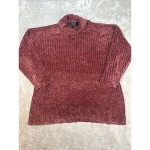 Women’s August Silk Knits Turtle Neck Sweater Catharine Lover Red Size Medium